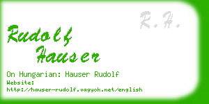rudolf hauser business card